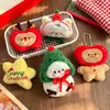 Colgante de peluche navideño, muñeco de dibujos animados, decoración de bolsa, Papá Noel, adorno de árbol de Navidad, pequeño regalo decorativo