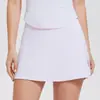 Conjunto de Saia Curta Esportiva Cruzada Henry Slim-Fit Sexy Fina Decote V Manga Curta Roupas Fitness Alta Elasticidade Secagem Rápida
