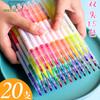 Caneta marca-texto estudantes usam marcador colorido traço caneta marca-texto chave para fazer anotações especial cor fluorescente caneta gel diário