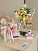 Caja Tote para Café, Caja para Flores, Portavasos de Papel Kraft, Caja de Empaque para Arreglos Florales, Caja de Regalo para Ramo de Flores, Empaque de Caja para Flores, Caja para Té de Leche
