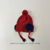 Gorro de Bebé Otoño e Invierno Ins Estilo Coreano Engrosado Cálido Tejido con Protección para Orejas para Niños y Niñas Gorro de Punto Cálido y a Prueba de Frío Moderno