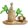 Madera Brasileña Hidropónica Planta de la Suerte Groot Planta Verde Árbol en Maceta con Brotes Planta Hidropónica de Interior Fácil de Cuidar para Todas las Estaciones
