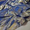 Azul Marino 12 mm Seda de Gusano de Seda Tejida Tela Dorada Joe Falda Ancha de Moda Tela de Seda