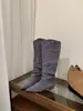 Botas Vaqueras de Tacón Grueso con Punta Botas Arrugadas Botas para Mujer 2025 Nuevo Otoño Invierno Delgadas Botas Largas de Jinete