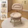 Taburete Pequeño Giratorio para Uso Doméstico, Taburete Móvil con Ruedas para Sala de Estar, Banco Pequeño Multifuncional, Taburete Redondo, Taburete Bajo, Silla para Dormitorio