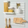 Prateleira de armazenamento em painel perfurado sem furos, rack de armazenamento de parede de plástico para cozinha doméstica, rack de armazenamento de parede, armazenamento doméstico de dormitório