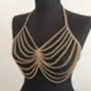 Cadena de bikini ZIZ, joyería de cruz, estilo europeo y americano, accesorio de cadena hueca para el pecho para un cuerpo europeo y americano moderno