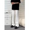 Jeans de Calle de Verano para Hombre Retro Americano Pantalones Rectos Negros Pesados Marca de Tendencia Ligeramente Acampanados Versátiles Pantalones Ligeramente Picantes