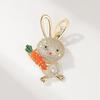 Broche de conejo bonito de moda, estilo coreano 2023, con dibujos animados de estilo japonés, cárdigan ligero y antideslizamiento.