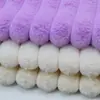 Em estoque Tecido de pelo de coelho listrado 10mm, veludo de coelho pelo de coelho pelúcia listrada tecido para brinquedo roupa boneca