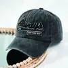Artículo Popular Transfronterizo: Sombrero Casual Vintage de Algodón Lavado Universal para Mujer con Diseño Bordado de Letra y Número 3D