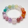 Pulsera de Cristal Torre Amarilla Lavanda Natural para Mujer Cristal de Fresa Cristal de Limón Kunzita Tapa de Leche Verde Pulsera al por Mayor