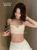 Estilo Deseo Puro Lencería Sexy para Mujeres de Busto Pequeño Push-up Hace que el Busto se Vea Más Grande Correas Delgadas Recoge la Grasa Lateral Nuevo Sujetador de Encaje para Mujer