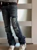 Jeans acampanados retro americanos, lavados y desgastados, estilo ins de moda callejera, nuevo modelo transfronterizo europeo y americano 2026, unisex