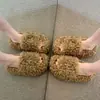 2026 Nuevas Sandalias Cómodas de Suela Suave Estilo Callejero Alta Apariencia de Una Sola Tira Sandalias Frescas Estilo Pequeño Chanel Boca Baja Zapatillas Estilo Japonés para Mujeres