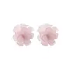 Pendientes de Flor Estilo Anna con Cierre de Plata 925, Populares en Línea, Pendientes de Botón Super Hada Mate Transparentes, Yiwu