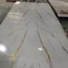 Producción de Paneles UV de Alto Brillo de Mármol Imitación, Paneles de Pared de Fondo, Paneles de Pared Jazz White con Patrón Continuo, Resistentes al Agua y Retardantes de Llama, Paredes Interiores Resistentes al Fuego