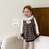 Novidades em 31/08) Vestidos para meninas, novos estilos de outono, vestidos regata infantis estilosos, vestidos para bebês meninas Classe A