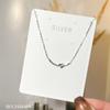 Collar de Plata Esterlina S925 Corazón Cara Sonriente Niñas Diseño Nicho Moda Elegante Versátil Estilo Joven Collar Cadena Clavícula
