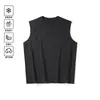 Colete Esportivo Outdoor Estilo Americano, Verão Gola Henley Abotoada Design de Nicho Cor Sólida Sem Mangas Camiseta