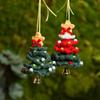 Árvore de Natal de Lã Crochê DIY Presente Tricotado Decoração Pendurada no Carro Artesanal para Amigos