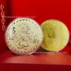 Pastel de Oro con Oro Puro 999, un Símbolo de Prosperidad, Pastel de Oro Feliz Cumpleaños, Caja de Regalo Navideña, Exquisito Regalo de Negocios para Entrega en Persona