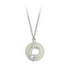 Collar de Plata de Ley S925 Hebilla de Paz Colgante de Peonía Estilo Chino Buena Suerte Nuevo Estilo Chino Regalo del Día de la Madre