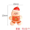Yqt Fofo Mini Homem de Pão de Gengibre Conjunto de Natal com Furos Design Original Fabricante Transfronteiriço Atacado Resina Acessórios DIY