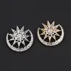 Broche de Estrella de Cinco Puntas con Pedrería de Moda para Comercio Exterior, Broche de Seguridad Anti-Exposición, Accesorios para Ropa, Joyería al por Mayor para Trajes de Mujer