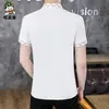 Camiseta de Manga Corta de Algodón Hielo para Niños Verano Nueva Personalizada Casual Moderna Camisa Polo de Media Manga Top con Cuello en V de Verano