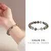 Nova Pulseira de Cristal Fantasma Verde Natural Estilo Chinês para Mulheres, Prata Esterlina S925, Luxo Leve, Nicho, High-End, Pulseira Versátil Presente