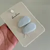 Grampo de Cabelo com Laço Listrado Azul Menta Quebra-Clipes Grampo para Franja de Menina pequena conjunto Grampo Bico de Pato Grampo para Cabelo Quebrado Infantil