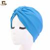Sombrero Torcido Cruzado de Amazon Color Sólido Sombrero de Quimioterapia Sombrero Torcido Cabello TJM-163