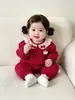 Ropa Nueva para Bebé con Lindo Moño y Cuello de Muñeca, Mameluco de Manga Larga para Bebés Pequeños, Lindo Mono de Verano