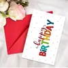 Colección de Tarjetas de Felicitación de Cumpleaños Nuevas Transfronterizas Animal Texto Mensaje de Cumpleaños Universal Tarjeta Plegable con Sobre
