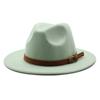 Sombreros de fieltro de ala ancha unisex para hombre y mujer, sombrero Panamá Trilby, sombrero de jazz