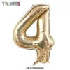 Globos de Papel de Aluminio Platinum de 32 y 40 Pulgadas con Números 0-9 y de 18 Pulgadas en Forma de Corazón y Estrella de Cinco Puntas para Fiestas de Cumpleaños y Aniversarios en Stock
