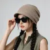 Gorro de Inverno, Chapéu Quente para Homens e Mulheres, Gorro de Tricô Soltinho com Forro de Fleece, Chapéu para Ciclismo de Outono e Inverno, Circunferência Craniana Grande, Faz o Rosto Parecer Menor