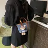 Bolso de Mano Versátil Casual Estilo Coreano Bolso Cubo para Mujer Verano 2025 Mezclilla Moderno Bolso de Hombro Cruzado de Gama Alta
