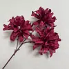 3 Orquídeas Moradas Flores de Boda Flores Artificiales Decoración de Arreglo Floral Guía de Camino de Boda Dalia Hogar Flores Falsas Boda