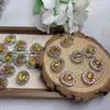 Joyería Natural Huapo Redonda Ovalada Poligonal con Cuentas de Doble Agujero