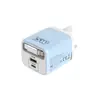 Nuevo Cargador de Teléfono Móvil de Color Macarrón con Cable Retráctil, Protocolo Completo, Carga Rápida de 65W, Puerto Múltiple 1Pd+Usb, Cargador de Viaje