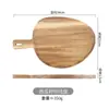 Plato para Pizza de Madera de Acacia Marina Lichi Bandeja de Madera para Filete Sushi Barbacoa Pan Vajilla Plato de Presentación Comida Occidental