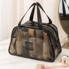 Bolso Grande Engrosado de Doble Capa con Separación Seca y Húmeda, Bolsa de Cosméticos, Viaje, Piscina, Artículos de Aseo, Bolsa de Cosméticos