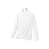 2025 Nueva Camisa de Manga Larga de Color Puro Otoño para Hombre Básica Cuello Redondo Manga Larga Versátil Top Básico de Cuello Redondo Ropa Interior