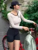 Nueva Versión de Bañador de Manga Larga con Shorts Ajustado Conservador Estilo Coreano, Fresco y Elegante, Protector Solar, Ropa de Baño Sexy Exterior