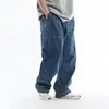 Pantalones Vaqueros Rectos Largos Casuales de Estilo Coreano Retro para Primavera y Otoño, Talla Grande, Moda Masculina Versátil Oversize