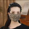 Nova Máscara da Moda Espessa para Outono e Inverno com Estampa de Leopardo, Quente e Forrada com Lã, Respirável, Máscara de Proteção para os Olhos à Prova de Vento e Frio para Adultos