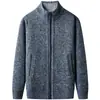 2026 Volumen de Correr Empuje Principal Otoño e Invierno Casual para Hombre Suéter Chaqueta para Hombre Cuello Alto Talla Grande Felpa Plus Chaqueta de Punto