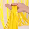 Decoração de fita com franjas arco-íris para festas de aniversário, fundo de casamento, cortina de porta, decoração de feriado, cortina de seda de chuva macaron